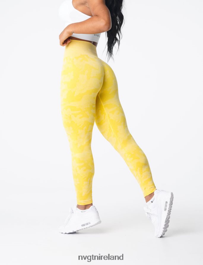NVGTN Camo Seamless Leggings Fitness Sunshine Yellow Women VV2PRZ665