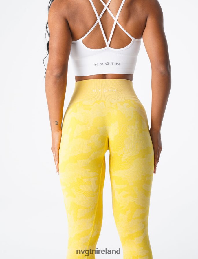 NVGTN Camo Seamless Leggings Fitness Sunshine Yellow Women VV2PRZ665