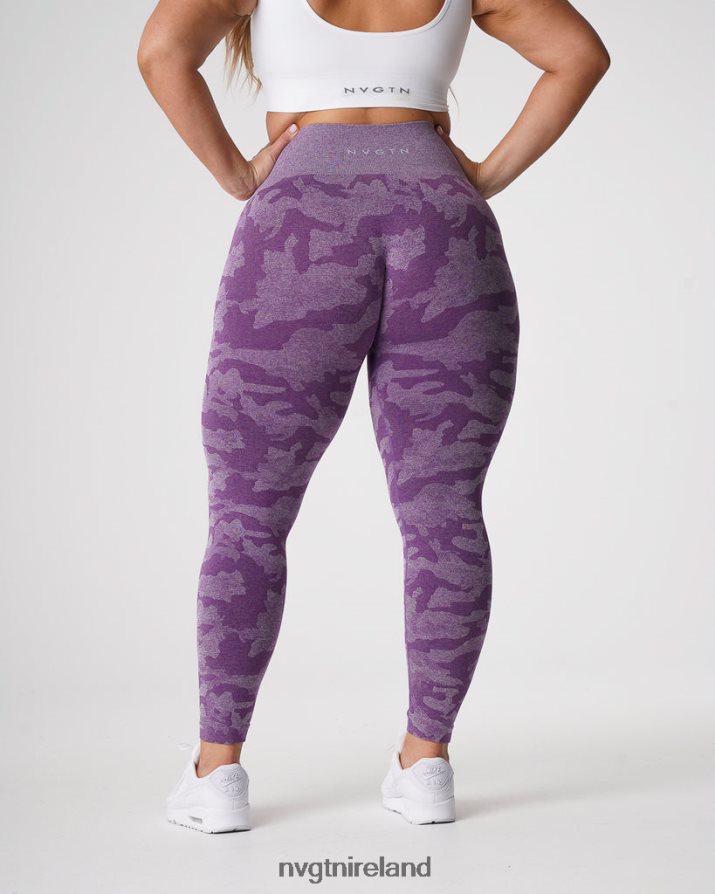 NVGTN Camo Seamless Leggings Fitness Violet Women VV2PRZ658
