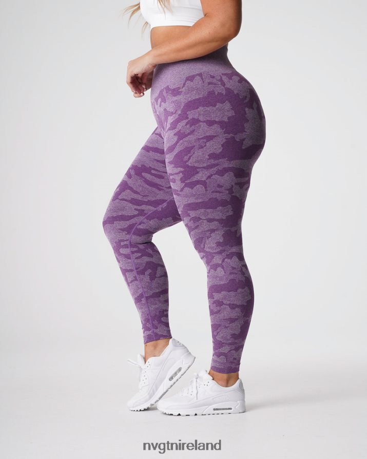 NVGTN Camo Seamless Leggings Fitness Violet Women VV2PRZ658