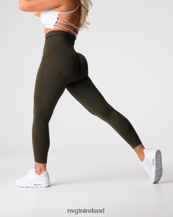 NVGTN Contour 2.0 Seamless Leggings Fitness Olive Women VV2PRZ492