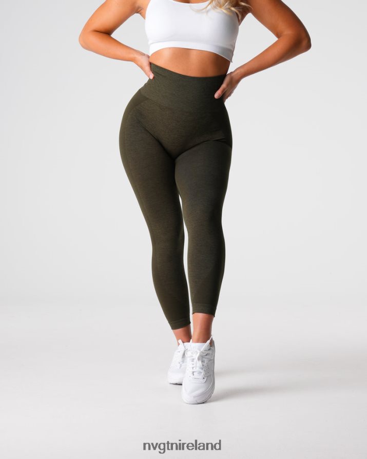 NVGTN Contour 2.0 Seamless Leggings Fitness Olive Women VV2PRZ492