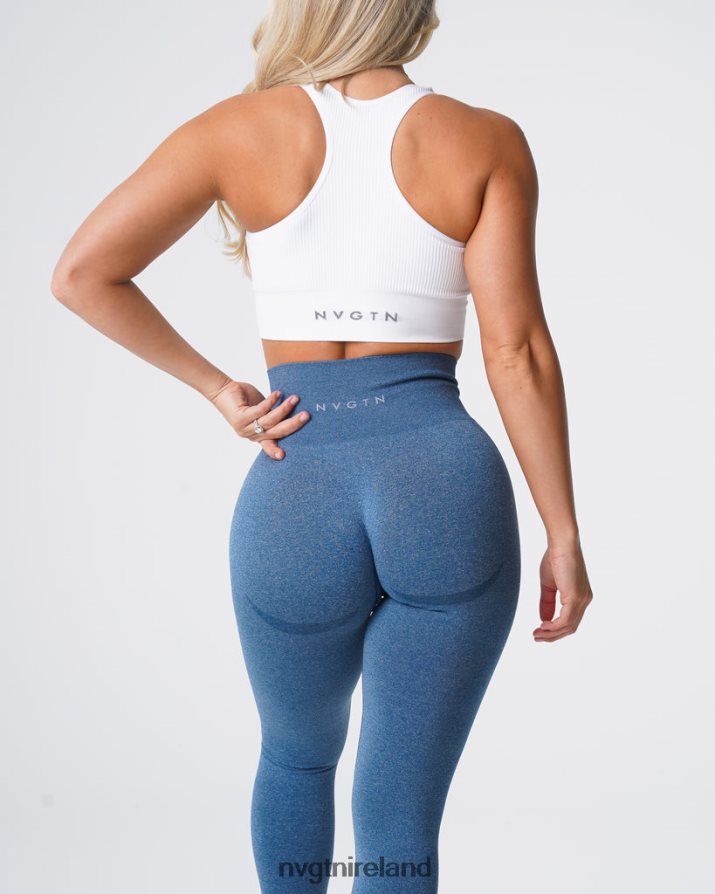 NVGTN Contour Seamless Leggings Fitness Slate Blue Women VV2PRZ527