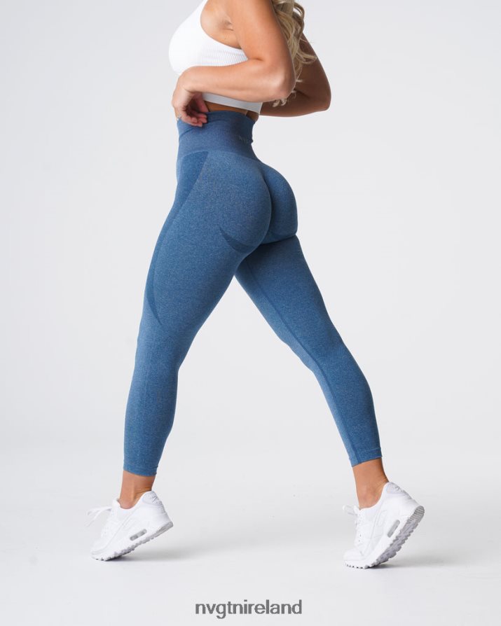 NVGTN Contour Seamless Leggings Fitness Slate Blue Women VV2PRZ527