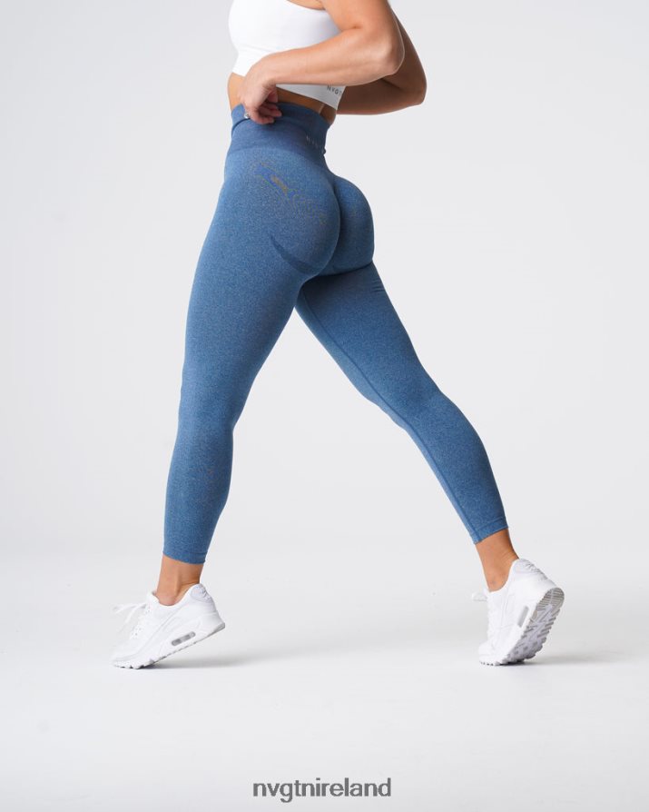 NVGTN Curve Seamless Leggings Fitness Slate Blue Women VV2PRZ619