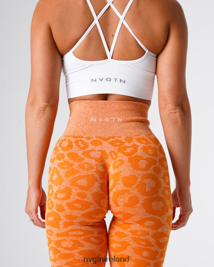 NVGTN Leopard Seamless Leggings Fitness Burnt Orange Women VV2PRZ682