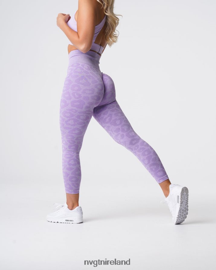 NVGTN Leopard Seamless Leggings Fitness Lilac Women VV2PRZ688