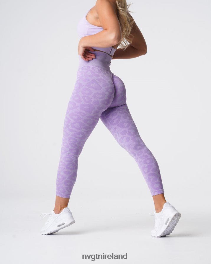 NVGTN Leopard Seamless Leggings Fitness Lilac Women VV2PRZ688