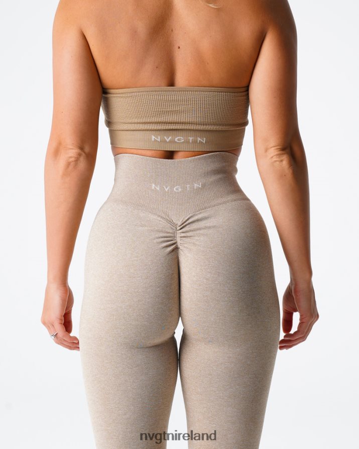 NVGTN Scrunch Seamless Leggings Fitness Beige Women VV2PRZ563