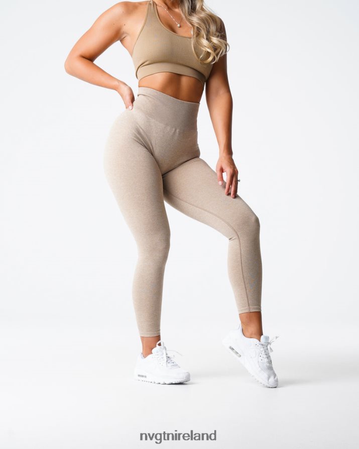 NVGTN Scrunch Seamless Leggings Fitness Beige Women VV2PRZ563