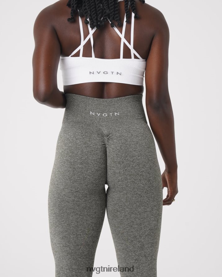 NVGTN Scrunch Seamless Leggings Fitness Khaki Green Women VV2PRZ561