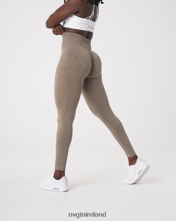 NVGTN Scrunch Seamless Leggings Fitness Mocha Women VV2PRZ562