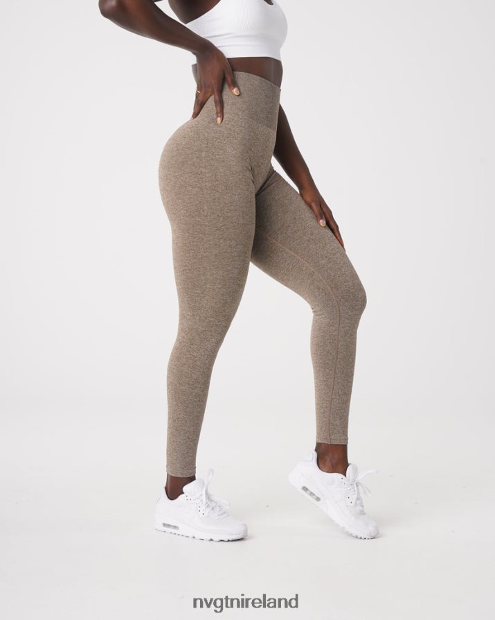 NVGTN Scrunch Seamless Leggings Fitness Mocha Women VV2PRZ562