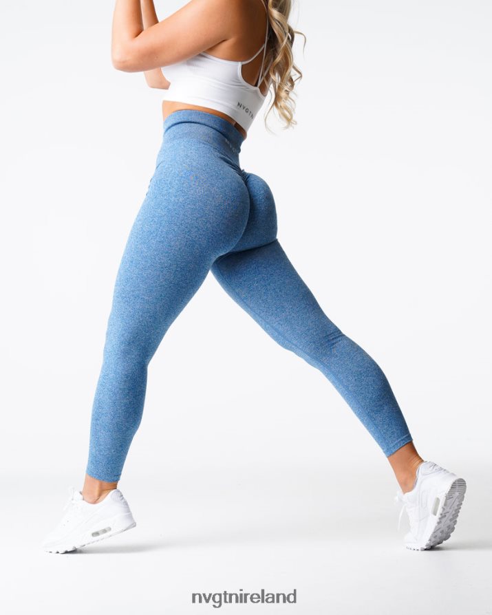 NVGTN Scrunch Seamless Leggings Fitness Sky Blue Women VV2PRZ648