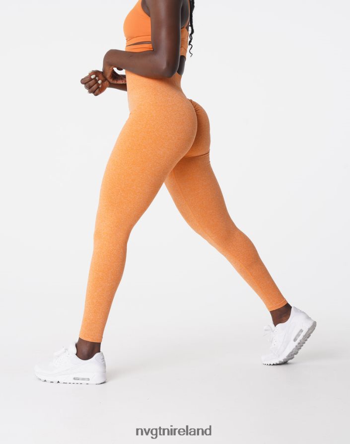 NVGTN Scrunch Seamless Leggings Fitness Sunset Orange Women VV2PRZ645