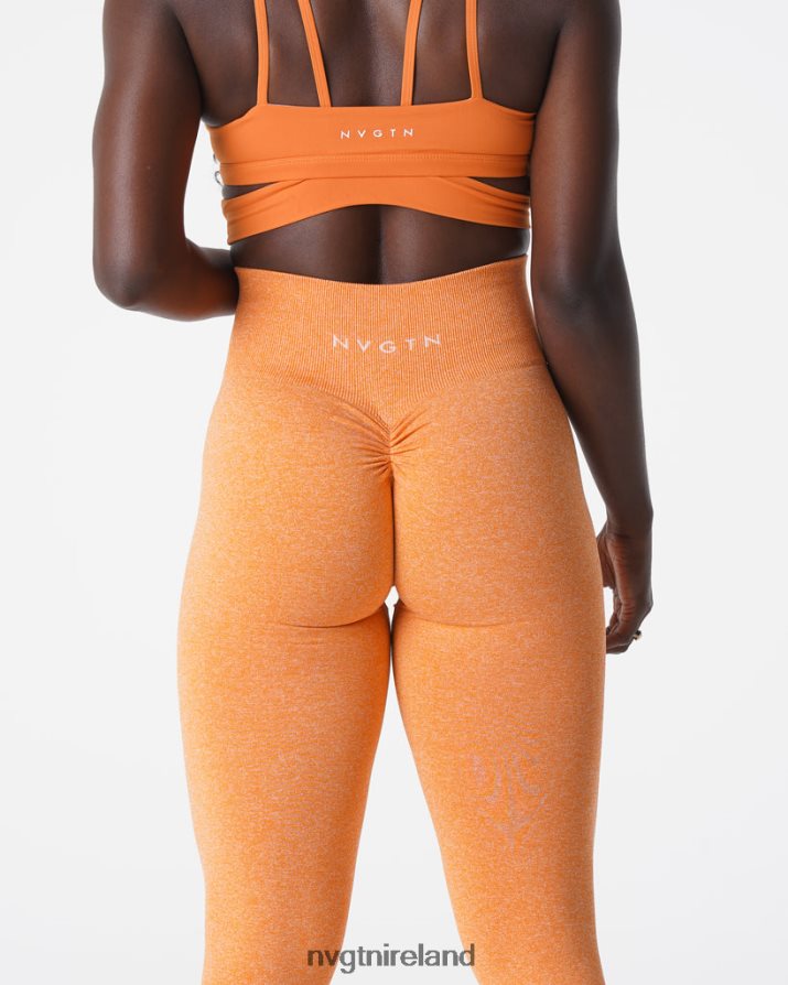 NVGTN Scrunch Seamless Leggings Fitness Sunset Orange Women VV2PRZ645