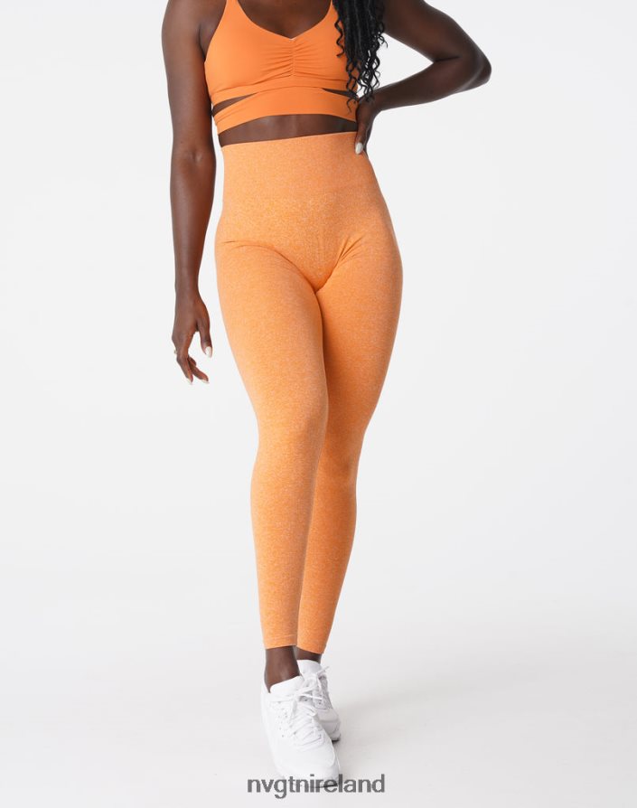 NVGTN Scrunch Seamless Leggings Fitness Sunset Orange Women VV2PRZ645