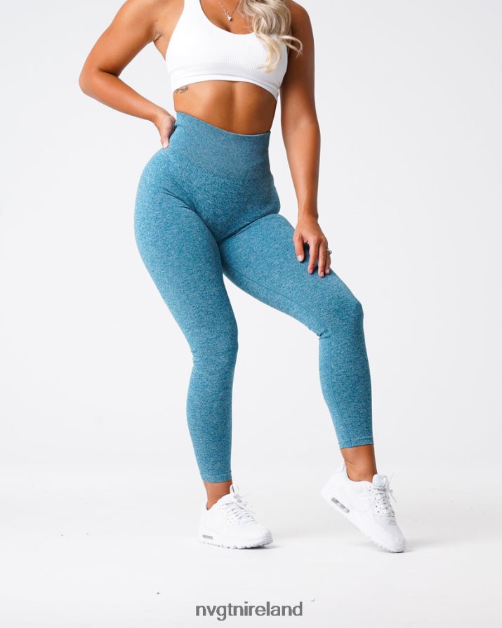 NVGTN Scrunch Seamless Leggings Fitness Teal Women VV2PRZ643