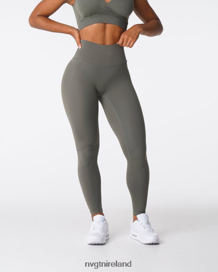 NVGTN Signature 2.0 Leggings Fitness Khaki Green Women VV2PRZ567