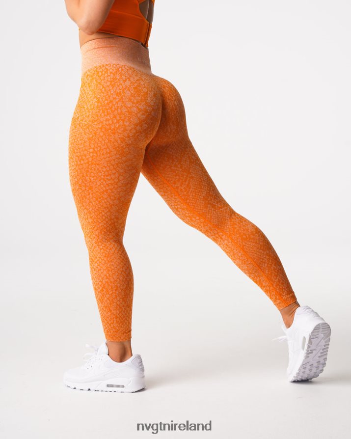 NVGTN Snakeskin Seamless Leggings Fitness Burnt Orange Women VV2PRZ684