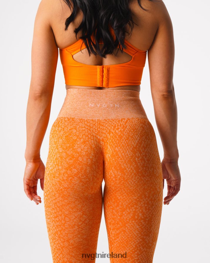 NVGTN Snakeskin Seamless Leggings Fitness Burnt Orange Women VV2PRZ684