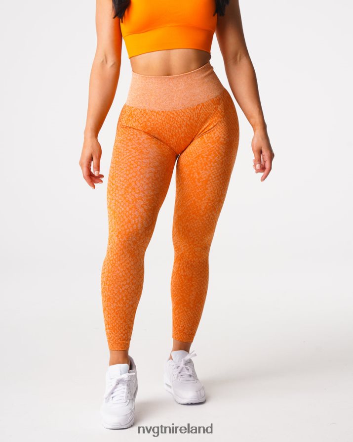 NVGTN Snakeskin Seamless Leggings Fitness Burnt Orange Women VV2PRZ684