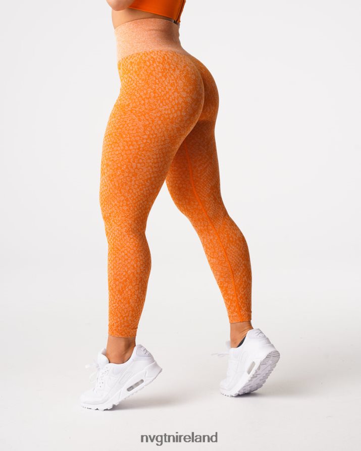 NVGTN Snakeskin Seamless Leggings Fitness Burnt Orange Women VV2PRZ684