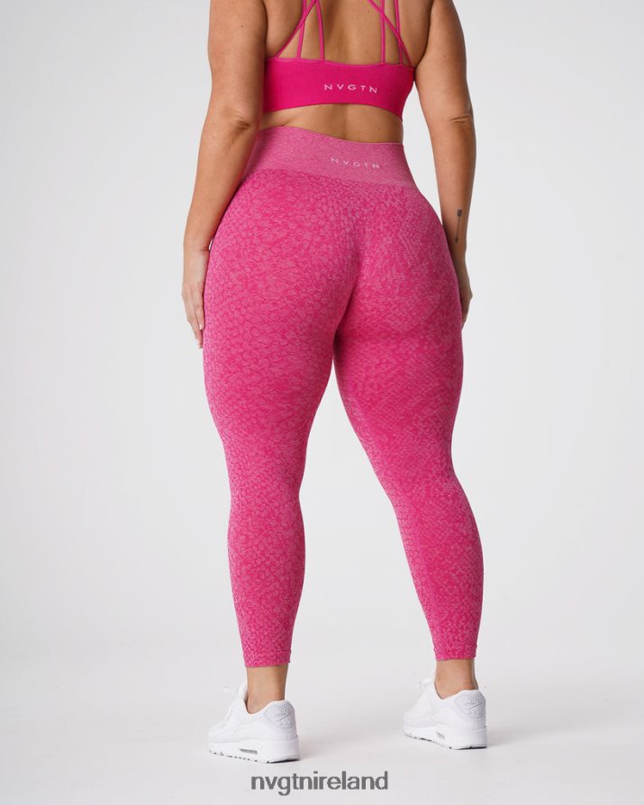 NVGTN Snakeskin Seamless Leggings Fitness Fuchsia Women VV2PRZ693