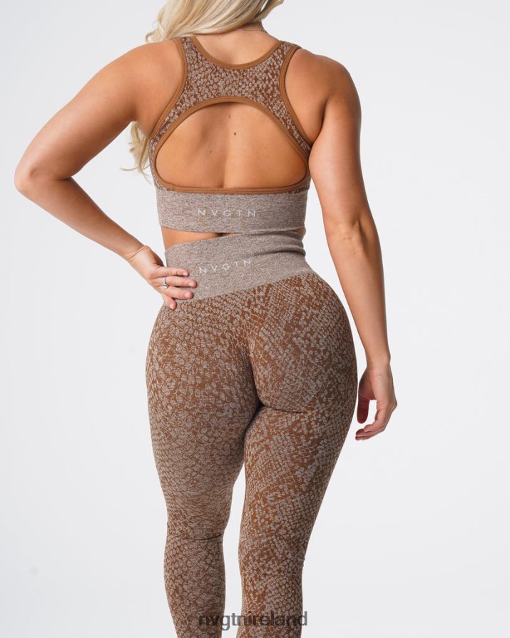 NVGTN Snakeskin Seamless Leggings Fitness Mocha Women VV2PRZ681
