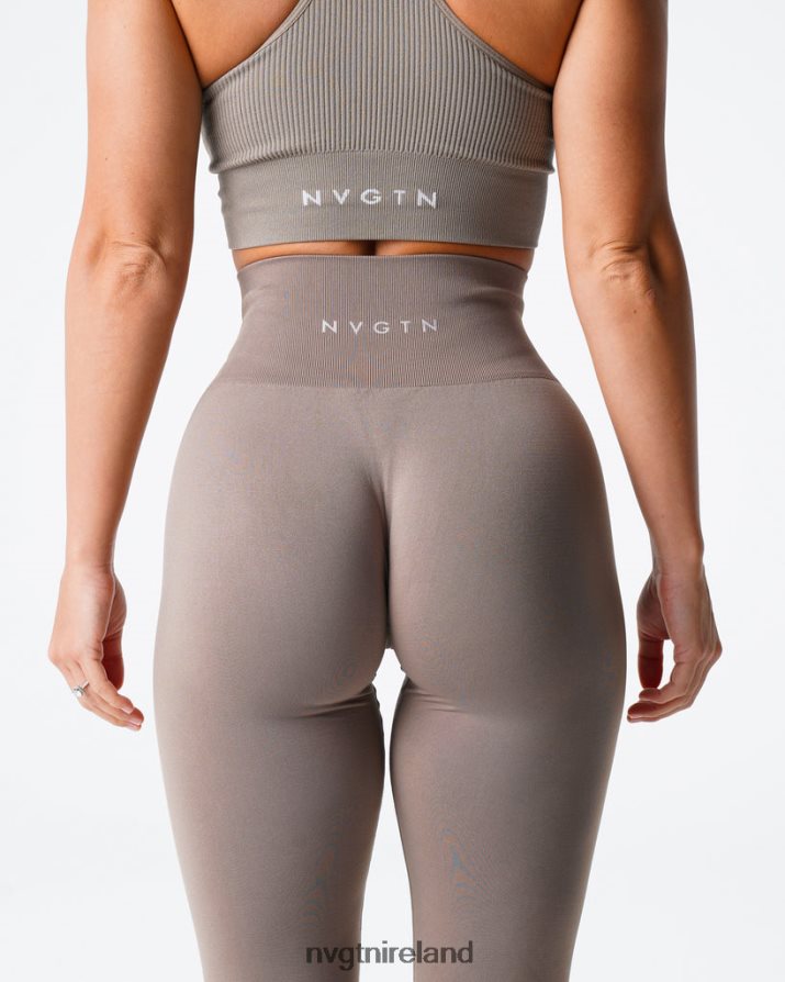 NVGTN Solid Seamless Leggings Fitness Taupe Women VV2PRZ558