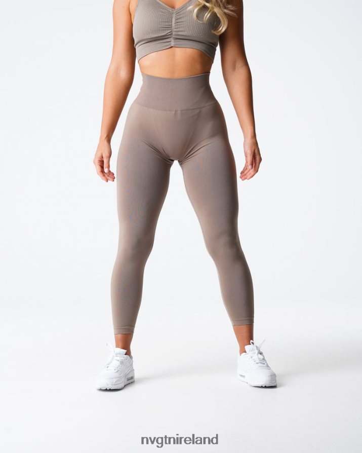 NVGTN Solid Seamless Leggings Fitness Taupe Women VV2PRZ558