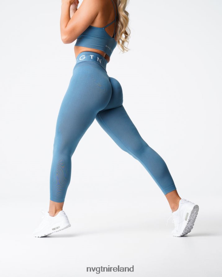 NVGTN Sport Seamless Leggings Fitness Stone Blue Women VV2PRZ498