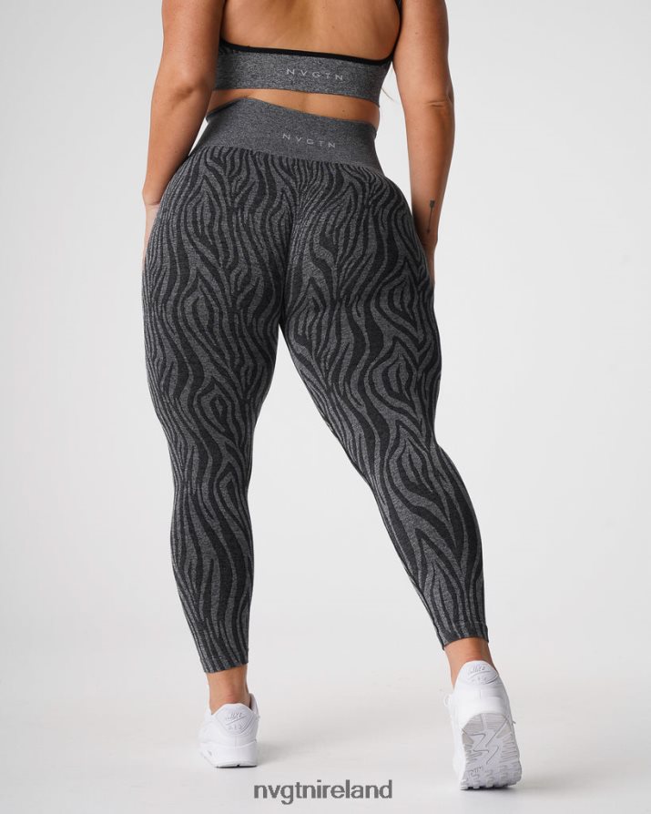 NVGTN Zebra Seamless Leggings Fitness Black Speckled Women VV2PRZ677
