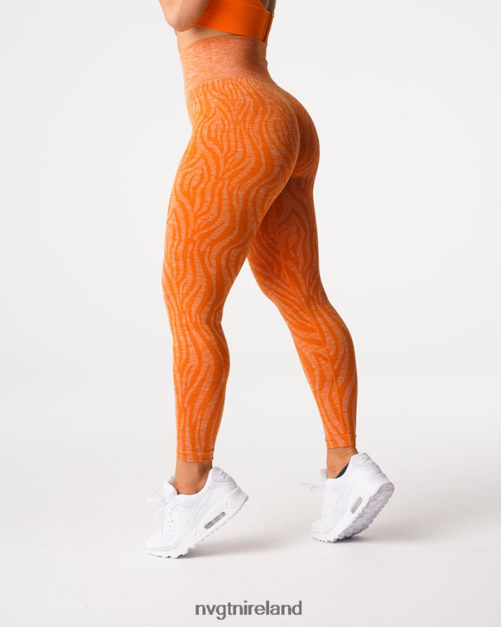 NVGTN Zebra Seamless Leggings Fitness Burnt Orange Women VV2PRZ683