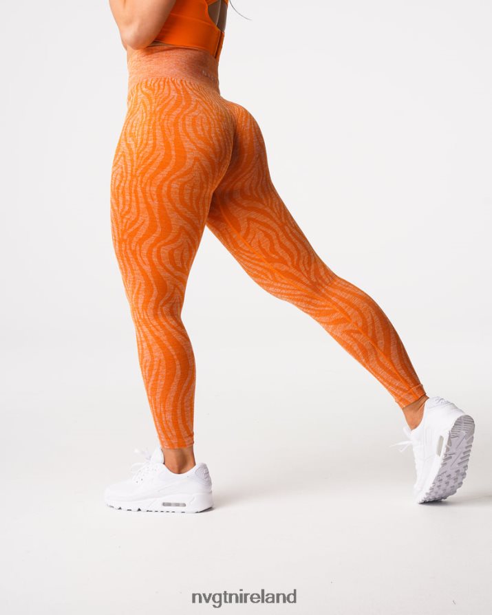 NVGTN Zebra Seamless Leggings Fitness Burnt Orange Women VV2PRZ683