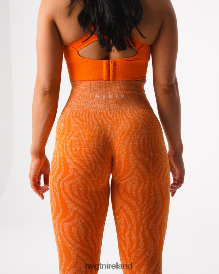 NVGTN Zebra Seamless Leggings Fitness Burnt Orange Women VV2PRZ683