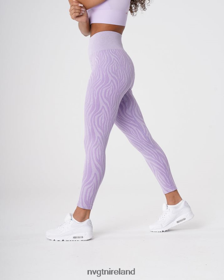 NVGTN Zebra Seamless Leggings Fitness Lilac Women VV2PRZ690