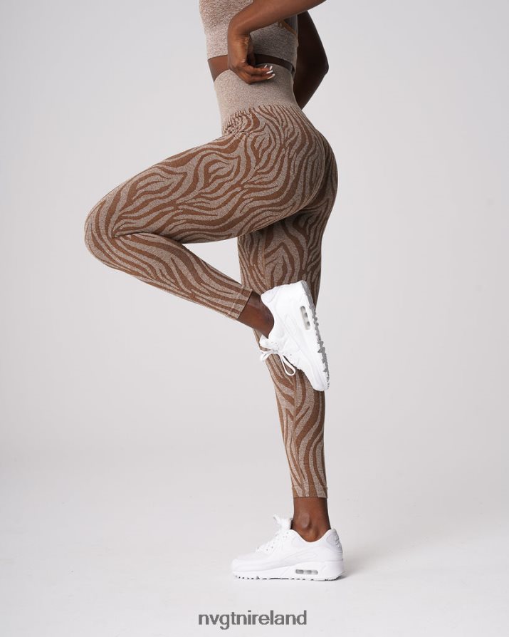 NVGTN Zebra Seamless Leggings Fitness Mocha Women VV2PRZ680
