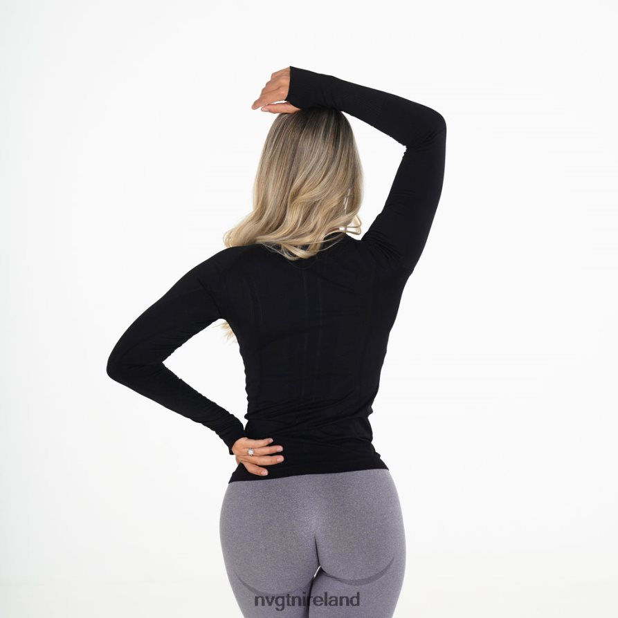 NVGTN Shape Seamless Long-Sleeve Top Fitness Black Women VV2PRZ283