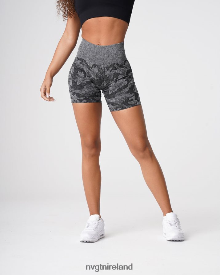 NVGTN Camo Seamless Shorts Fitness Black Women VV2PRZ437