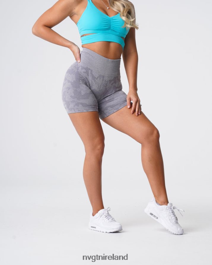 NVGTN Camo Seamless Shorts Fitness Grey Women VV2PRZ438