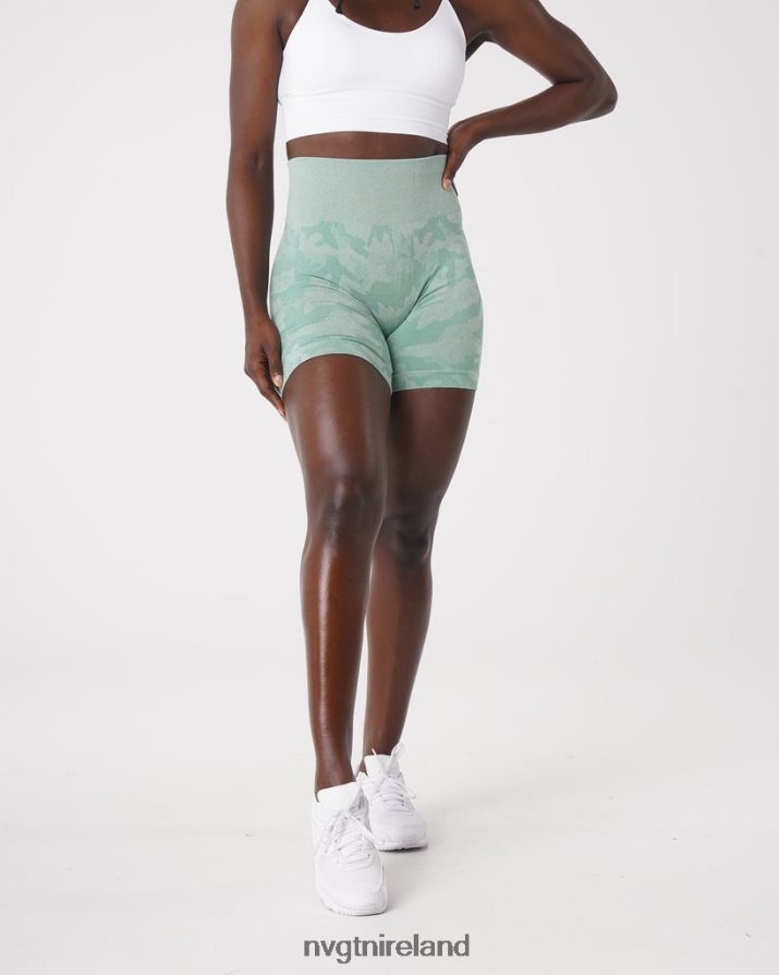 NVGTN Camo Seamless Shorts Fitness Sage Green Women VV2PRZ442