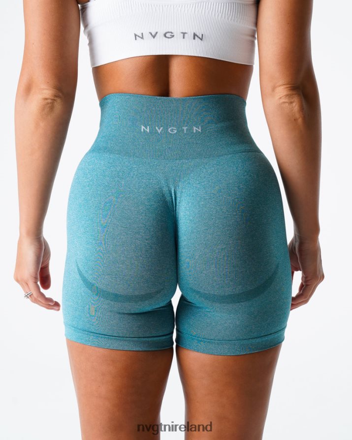 NVGTN Contour Seamless Shorts Fitness Teal Women VV2PRZ348