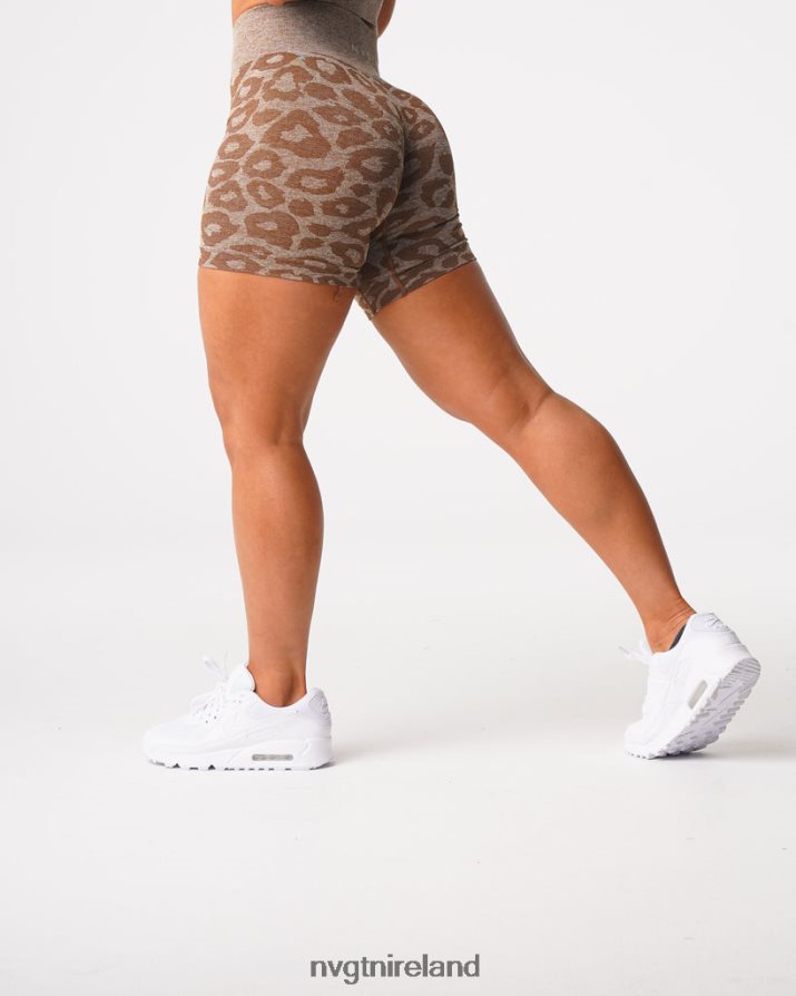 NVGTN Leopard Seamless Shorts Fitness Mocha Women VV2PRZ469