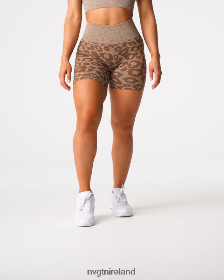 NVGTN Leopard Seamless Shorts Fitness Mocha Women VV2PRZ469