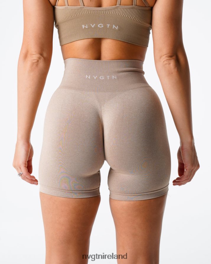 NVGTN Pro Seamless Shorts Fitness Beige Women VV2PRZ364