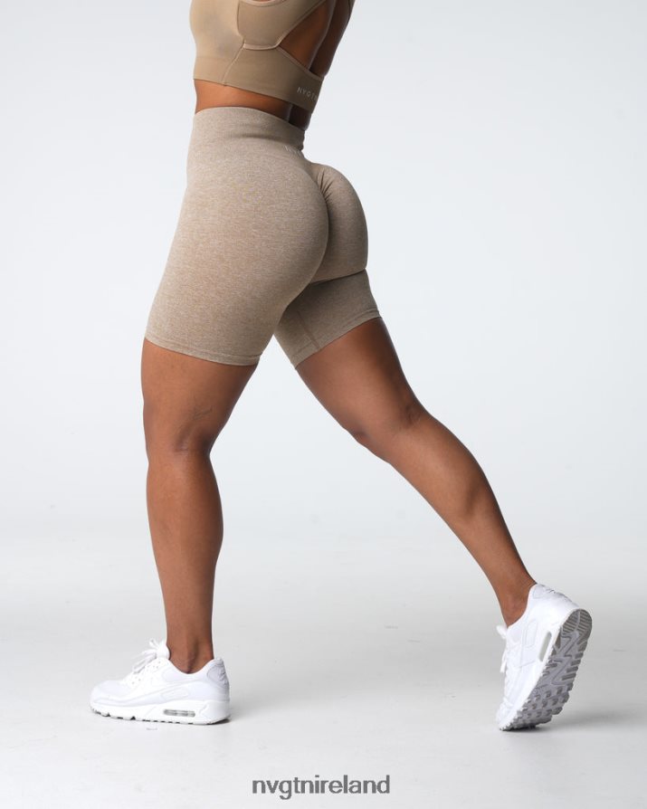NVGTN Scrunch Seamless Shorts Fitness Beige Women VV2PRZ414