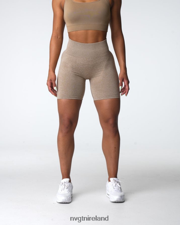 NVGTN Scrunch Seamless Shorts Fitness Beige Women VV2PRZ414