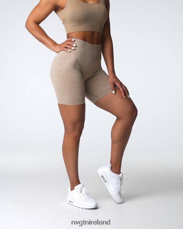 NVGTN Scrunch Seamless Shorts Fitness Beige Women VV2PRZ414