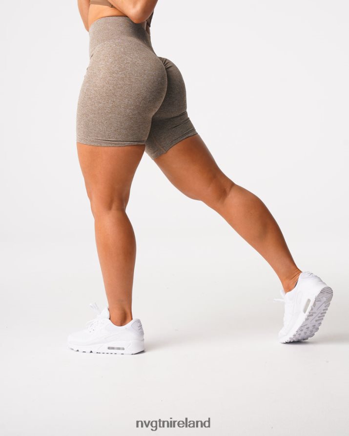 NVGTN Scrunch Seamless Shorts Fitness Mocha Women VV2PRZ418